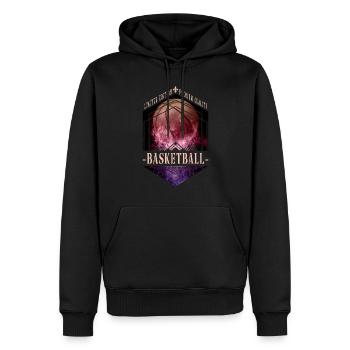 Basketball Basketballer Feuer Sport Spieler Fan - Männer Premium Bio Hoodie - Schwarz - Vorne - Nico (187cm)