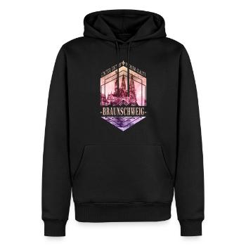Braunschweig Deutschland Stadt Skyline Heimat - Männer Premium Bio Hoodie - Schwarz - Vorne - Nico (187cm)