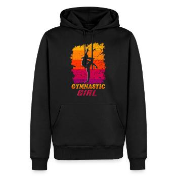 Gymnastique Filles Gymnaste Acrobaties - Sweat à capuche Premium bio Homme - noir - Devant - Nico (187cm)