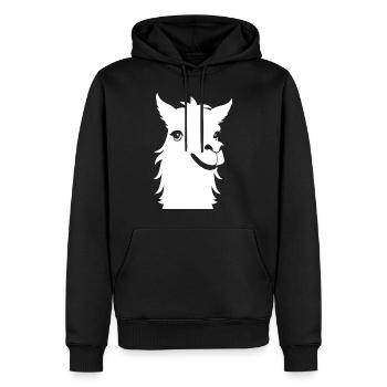 Drôle de lama Silhouette Cheeky Fun Lamas - Sweat à capuche Premium bio Homme - noir - Devant - Nico (187cm)