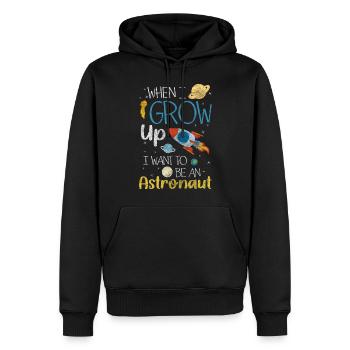 Weltall Sterne Mond - Männer Premium Bio Hoodie - Schwarz - Vorne - Nico (187cm)