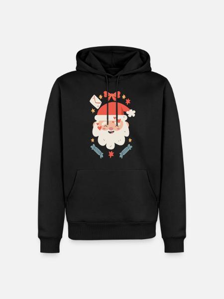 Happy Santa Claus - Men’s Premium Organic Hoodie - black