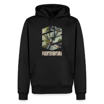 Fuerteventura Sommer Sonne Strand Meer Palmen - Männer Premium Bio Hoodie - Schwarz - Vorne - Nico (187cm)