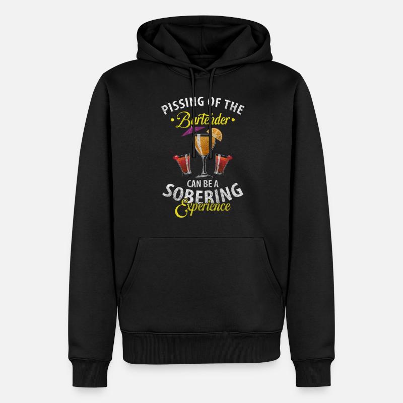 Bar Kellner Shaker - Männer Premium Bio Hoodie - Schwarz