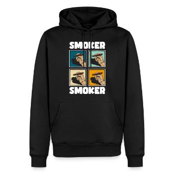 Tobacco Cant Vaping - Men’s Premium Organic Hoodie - black - Front - Nico (187cm)