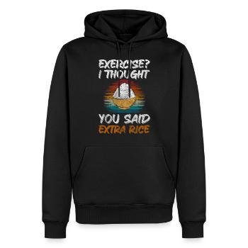 Buffet Köstlich All you can eat Auswahl - Männer Premium Bio Hoodie - Schwarz - Vorne - Nico (187cm)