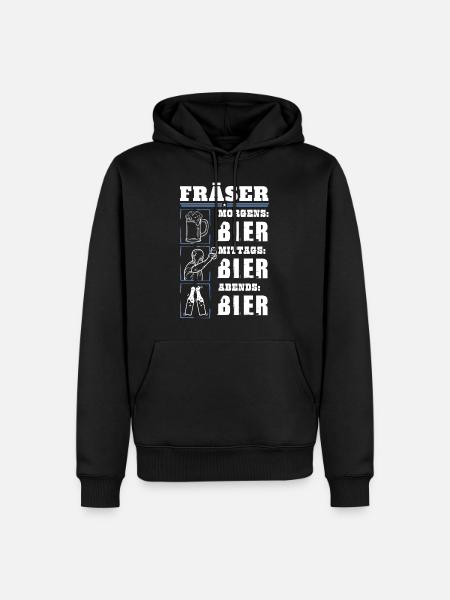 Mon quotidien de fraise - Sweat à capuche Premium bio Homme - noir