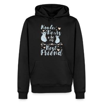 Koala Bien-être animal Marsupial Australie - Sweat à capuche Premium bio Homme - noir - Devant - Nico (187cm)