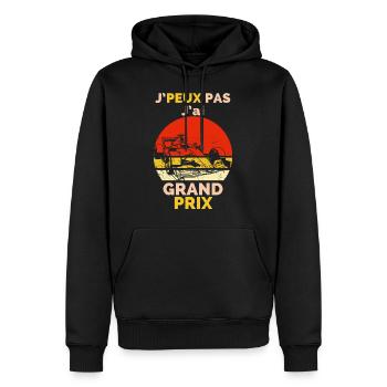 T-shirt Humour J'peux pas j'ai Grand-Prix - Sweat à capuche Premium bio Homme - noir - Devant - Nico (187cm)