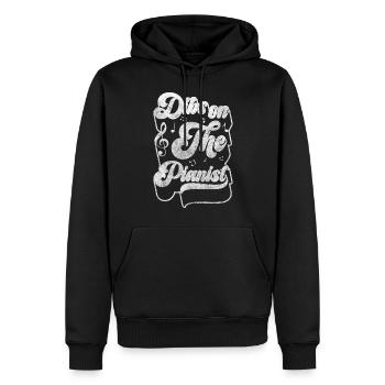 Piano Musique Art Pianiste - Sweat à capuche Premium bio Homme - noir - Devant - Nico (187cm)