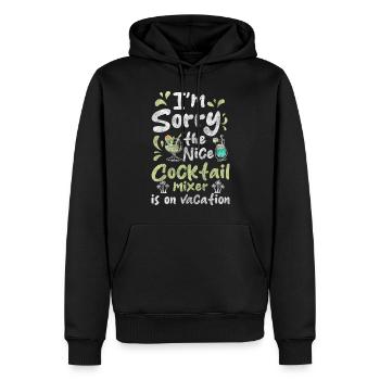 Bouteille de mélangeur Holiday - Sweat à capuche Premium bio Homme - noir - Devant - Nico (187cm)