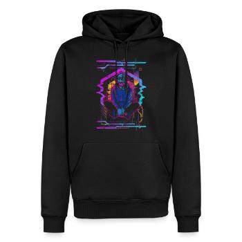 Zukunft Android Neon Gaming - Männer Premium Bio Hoodie - Schwarz - Vorne - Nico (187cm)