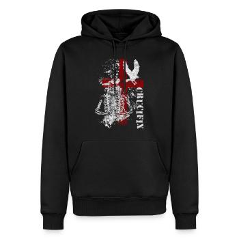 Trash Polka Motiv Kunst Black - Männer Premium Bio Hoodie - Schwarz - Vorne - Nico (187cm)
