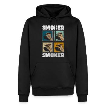 Fumer du tabac Rompre la nervosité - Sweat à capuche Premium bio Homme - noir - Devant - Nico (187cm)