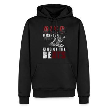 Dj Celebrate Vinyle - Sweat à capuche Premium bio Homme - noir - Devant - Nico (187cm)