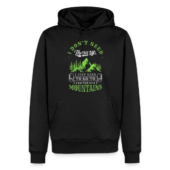 Alpinistes Randonneurs Alpinisme Mur d’escalade - Sweat à capuche Premium bio Homme - noir - Devant - Nico (187cm)