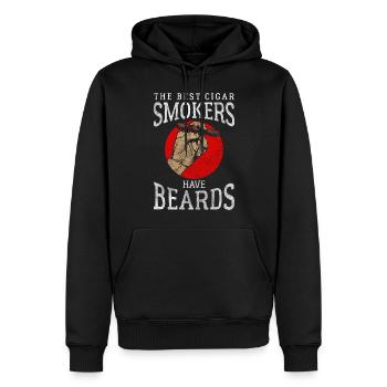 Fumer cigare Soirée des hommes Cuba plaisir - Sweat à capuche Premium bio Homme - noir - Devant - Nico (187cm)
