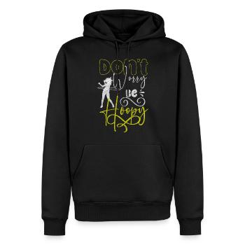 Hula Hooper Fitness Entraînement Sports matures - Sweat à capuche Premium bio Homme - noir - Devant - Nico (187cm)