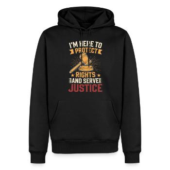 Rechtsanwalt - Männer Premium Bio Hoodie - Schwarz - Vorne - Nico (187cm)
