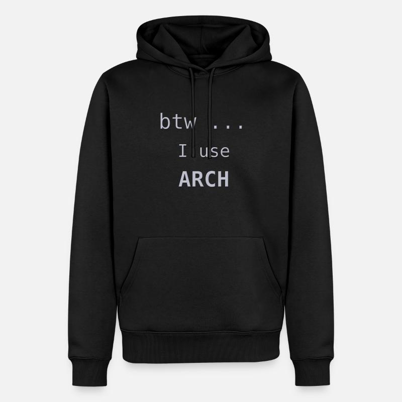 ... btw j’utilise Arch Linux - Sweat à capuche Premium bio Homme - noir