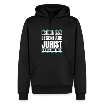 Ich bin dieser legendäre Jurist - Männer Premium Bio Hoodie - Schwarz - Vorne - Nico (187cm)