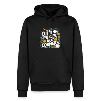Preissenkung nicht Ecken Couponer Shopper Speichern - Männer Premium Bio Hoodie - Schwarz - Vorne - Nico (187cm)