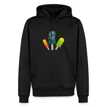 Summertime Eis - Männer Premium Bio Hoodie - Schwarz - Vorne - Nico (187cm)