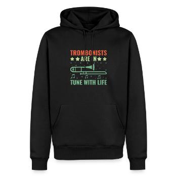 Posaunist Posaunist Marching Band Posaune - Männer Premium Bio Hoodie - Schwarz - Vorne - Nico (187cm)