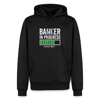 Banker In Progress Please Wait Bookkeeper Finance - Männer Premium Bio Hoodie - Schwarz - Vorne - Nico (187cm)