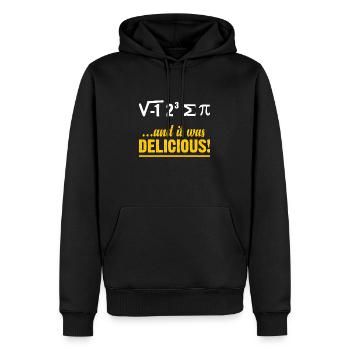 Lustiges Mathe-Geschenk und es war köstlich! - Männer Premium Bio Hoodie - Schwarz - Vorne - Nico (187cm)
