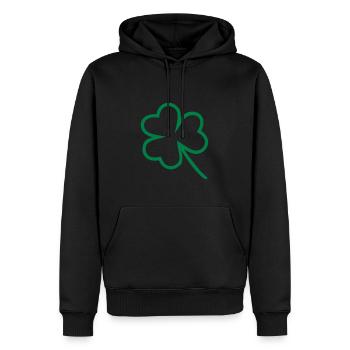 Clover - Sweat à capuche Premium bio Homme - noir - Devant - Nico (187cm)