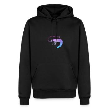Garnele Polygon - Männer Premium Bio Hoodie - Schwarz - Vorne - Nico (187cm)