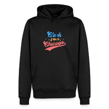 Retro Graphic Bank Clerk Bookkeeper Bank Employee - Männer Premium Bio Hoodie - Schwarz - Vorne - Nico (187cm)