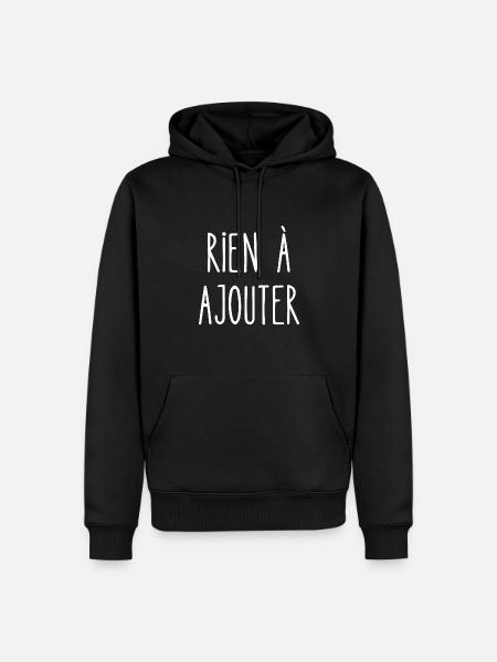 rien à ajouter - Sweat à capuche Premium bio Homme - noir