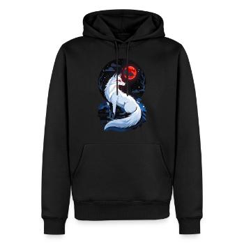 Polarfuchs - Männer Premium Bio Hoodie - Schwarz - Vorne - Nico (187cm)