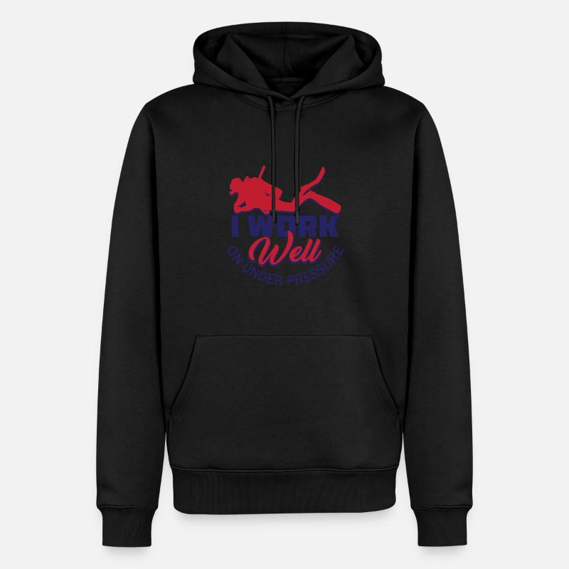 Je travaille bien sous pression - Sweat à capuche Premium bio Homme - noir