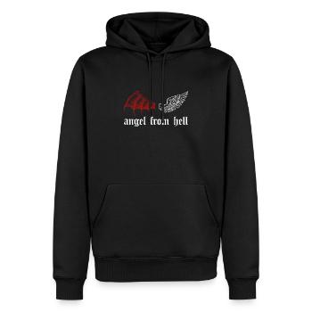 Angel From Hell - Grunge Aesthetic Clothes Occult - Men’s Premium Organic Hoodie - black - Front - Nico (187cm)