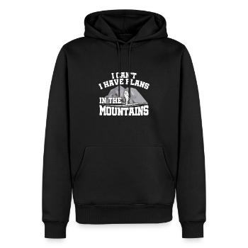 I Can't I Have Plans In The Mounatins Hiking Trekk - Männer Premium Bio Hoodie - Schwarz - Vorne - Nico (187cm)