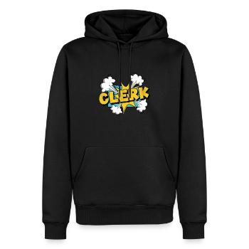 Retro Graphic Bank Clerk Bookkeeper Bank Employee - Männer Premium Bio Hoodie - Schwarz - Vorne - Nico (187cm)
