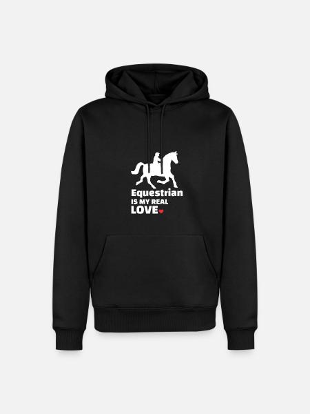 Amateurs d’équitation - Sweat à capuche Premium bio Homme - noir