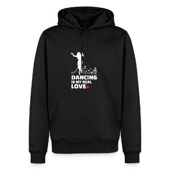 Ich Liebe Es Zu Tanzen - Männer Premium Bio Hoodie - Schwarz - Vorne - Nico (187cm)