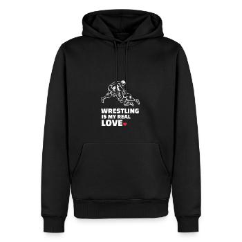 Ich Liebe Wrestling - Männer Premium Bio Hoodie - Schwarz - Vorne - Nico (187cm)