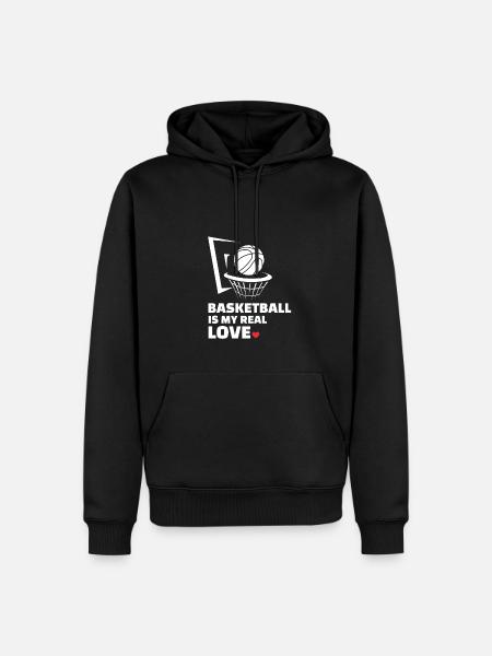 I love basketball - Men’s Premium Organic Hoodie - black