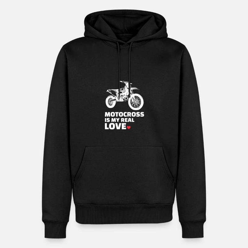 J’adore le motocross - Sweat à capuche Premium bio Homme - noir