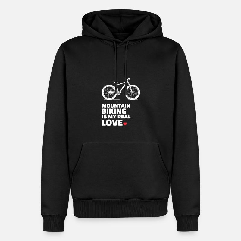 J’adore le VTT - Sweat à capuche Premium bio Homme - noir