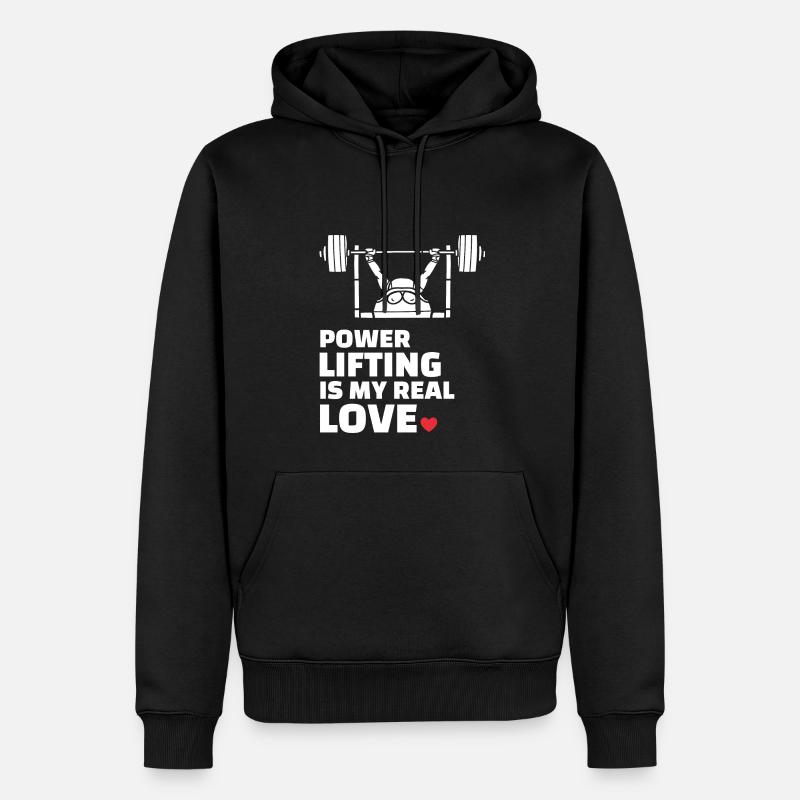 J’adore la dynamophilie - Sweat à capuche Premium bio Homme - noir
