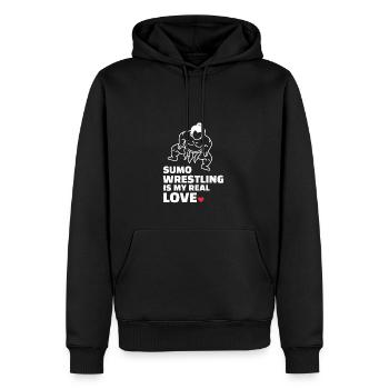 Ich Liebe Sumo Wrestling - Männer Premium Bio Hoodie - Schwarz - Vorne - Nico (187cm)