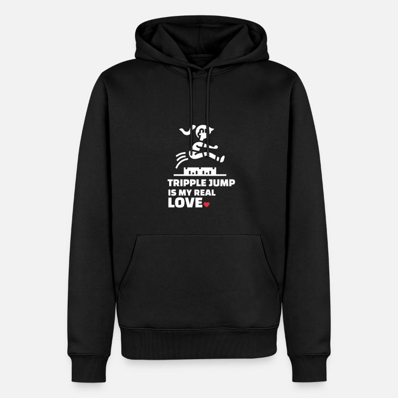 Ich Liebe Dreisprung - Männer Premium Bio Hoodie - Schwarz