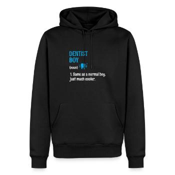 Dentist Boy Definition Dental Dentistry Tooth Dent - Men’s Premium Organic Hoodie - black - Front - Nico (187cm)