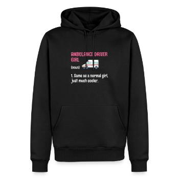 Ambulanzfahrer-Mädchen Wie ein normales Mädchen EMS-Pa - Männer Premium Bio Hoodie - Schwarz - Vorne - Nico (187cm)